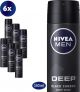 NIVEA MEN Deep Deodorant Spray - 6 x 150 ml - Voordeelverpakking